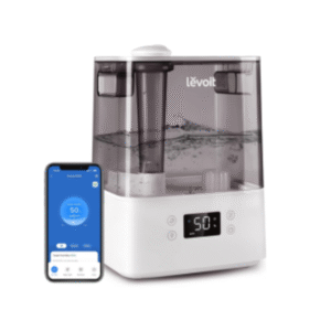 LEVOIT Smart Humidifiers for Bedroom Large Room Home,(6L) Cool Mist Top Fill Essential Oil Diffuser for Baby & Plants,Smart App & Voice Control, Rapid Humidification & Auto Mode-Quiet Sleep Mode, Gray