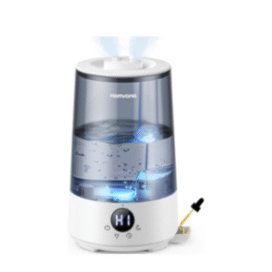 Homvana Humidifiers for Bedroom Home, 3.6 L Cool Mist Top-Fill 34H Super Long Time, Quiet 16dB, Baby Humidifier, Oil Diffuser for Large Room, Plants, Nursery, Office BPA FREE, 7 Color Light Ultrasonic